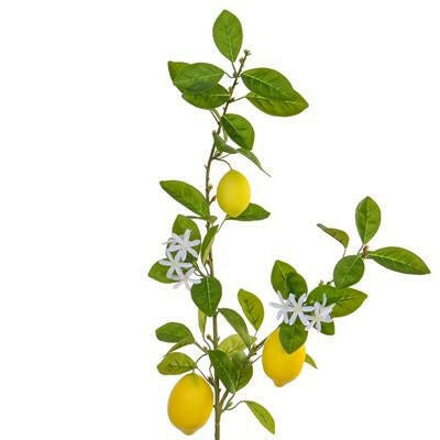 Artificial Silk Lemon Foliage Spray with Fruit