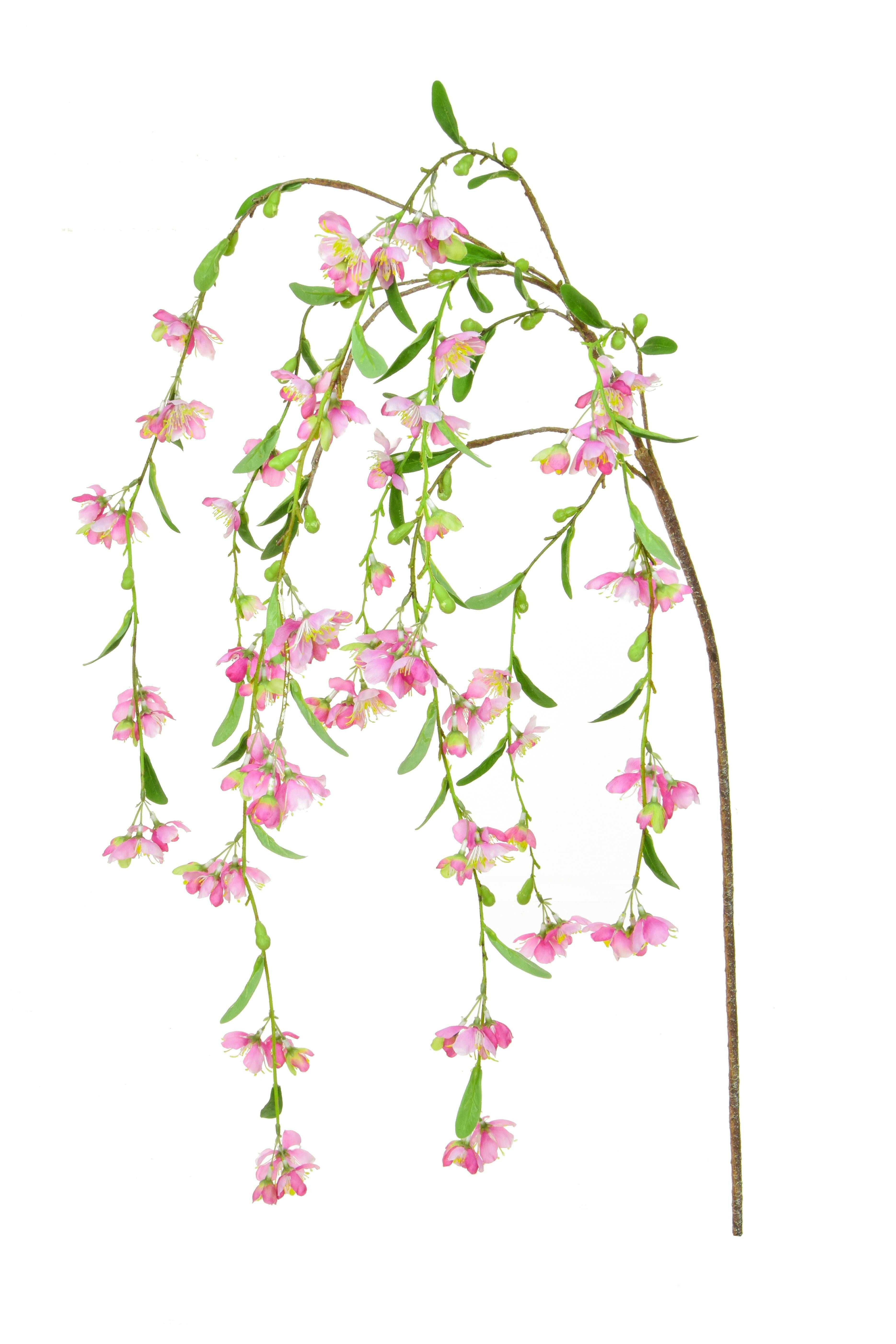 Artificial Silk Peach Blossom Branch