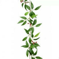 Artificial Silk Smilax Garland with Red Berries 