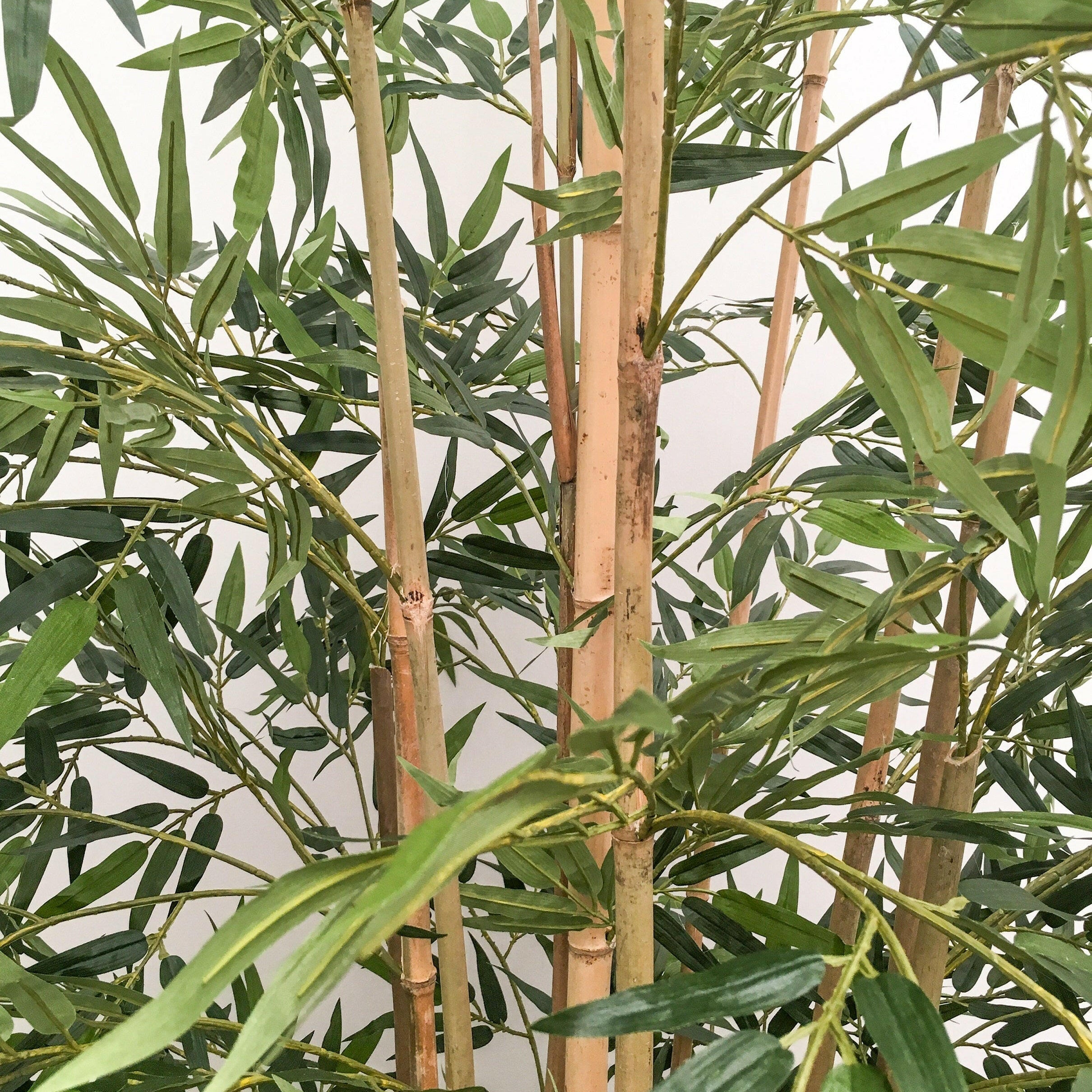 Showing close up detail of a hand built 9ft/270cm/2.7m Artificial Bamboo Tree