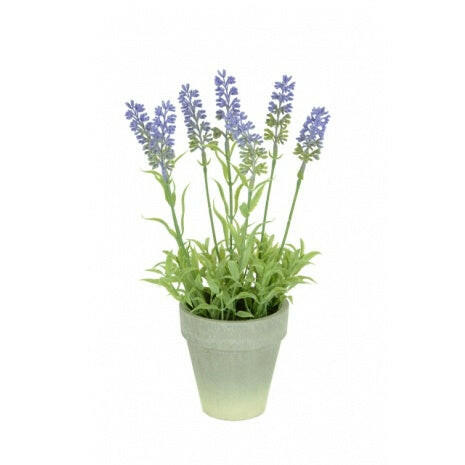 Artificial Hybrid Lavender In Paper Pot