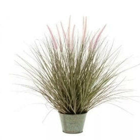 Artificial Pennisetum Grass In Zinc Pot