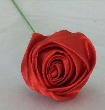 Artificial Satin Single Ribbon Rose