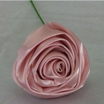 Artificial Satin Single Ribbon Rose