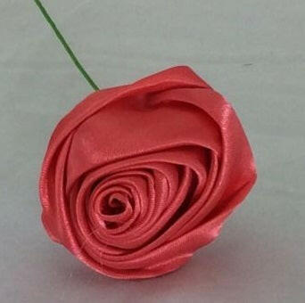 Artificial Satin Single Ribbon Rose