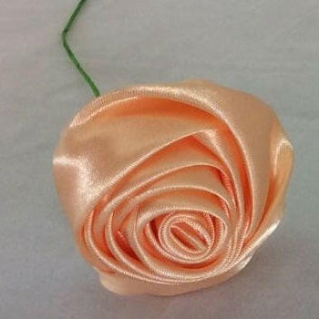 Artificial Satin Single Ribbon Rose
