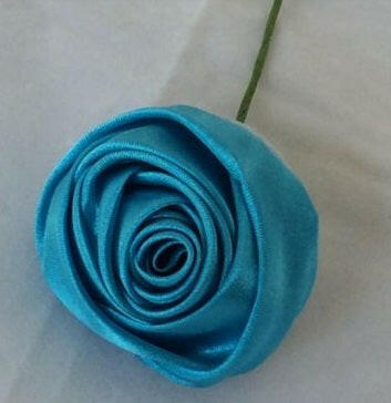 Artificial Satin Single Ribbon Rose