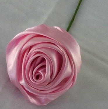 Artificial Satin Single Ribbon Rose