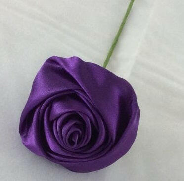 Artificial Satin Single Ribbon Rose