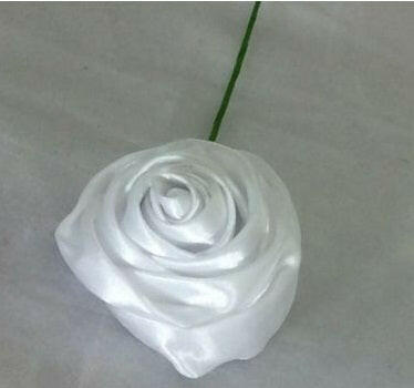 Artificial Satin Single Ribbon Rose