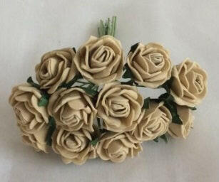 Artificial Colourfast Cottage Rose Bud Bunch, 12 Flowers