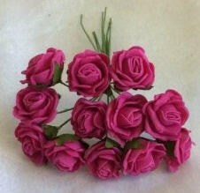 Artificial Colourfast Cottage Rose Bud Bunch, 12 Flowers