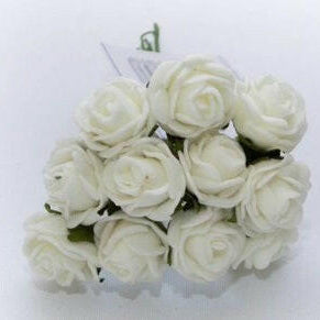 Artificial Colourfast Cottage Rose Bud Bunch, 12 Flowers