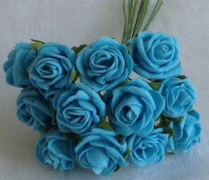Artificial Colourfast Cottage Rose Bud Bunch, 12 Flowers