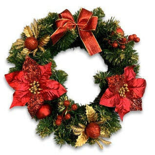 Artificial Glitter Christmas Wreath Ring