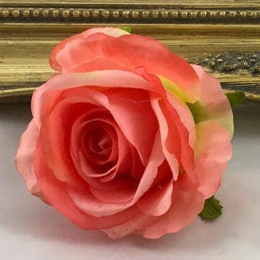 Artificial Silk Single Rose Flower Wall Heads x 100pcs