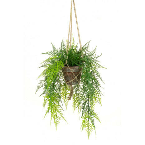 Artificial Hanging Fern in Pot