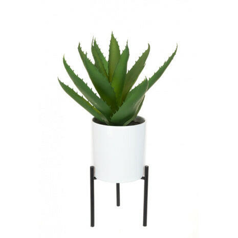 Artificial Aloe Pot and Stand
