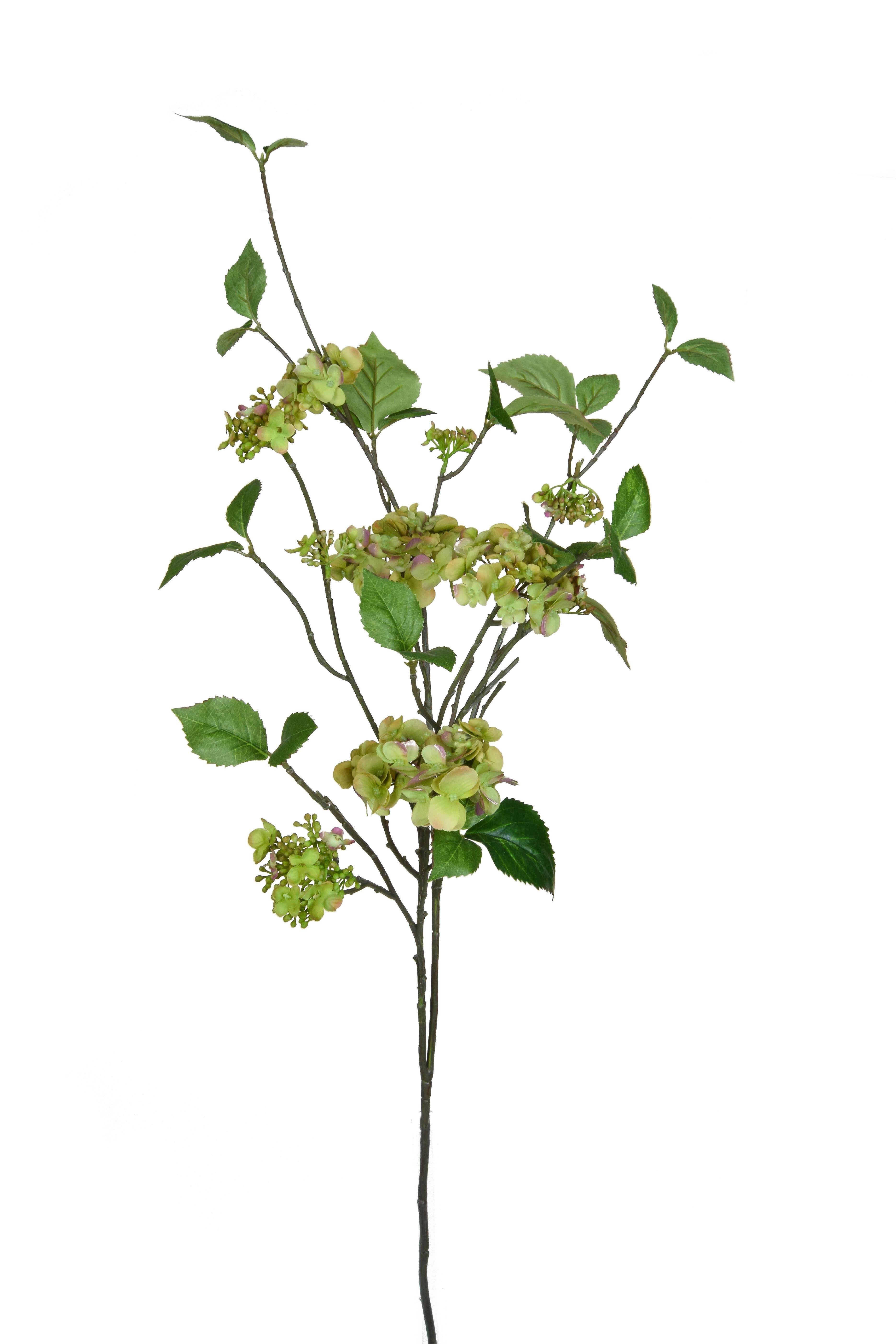 Artificial Silk Mini Hydrangea Leaf Spray