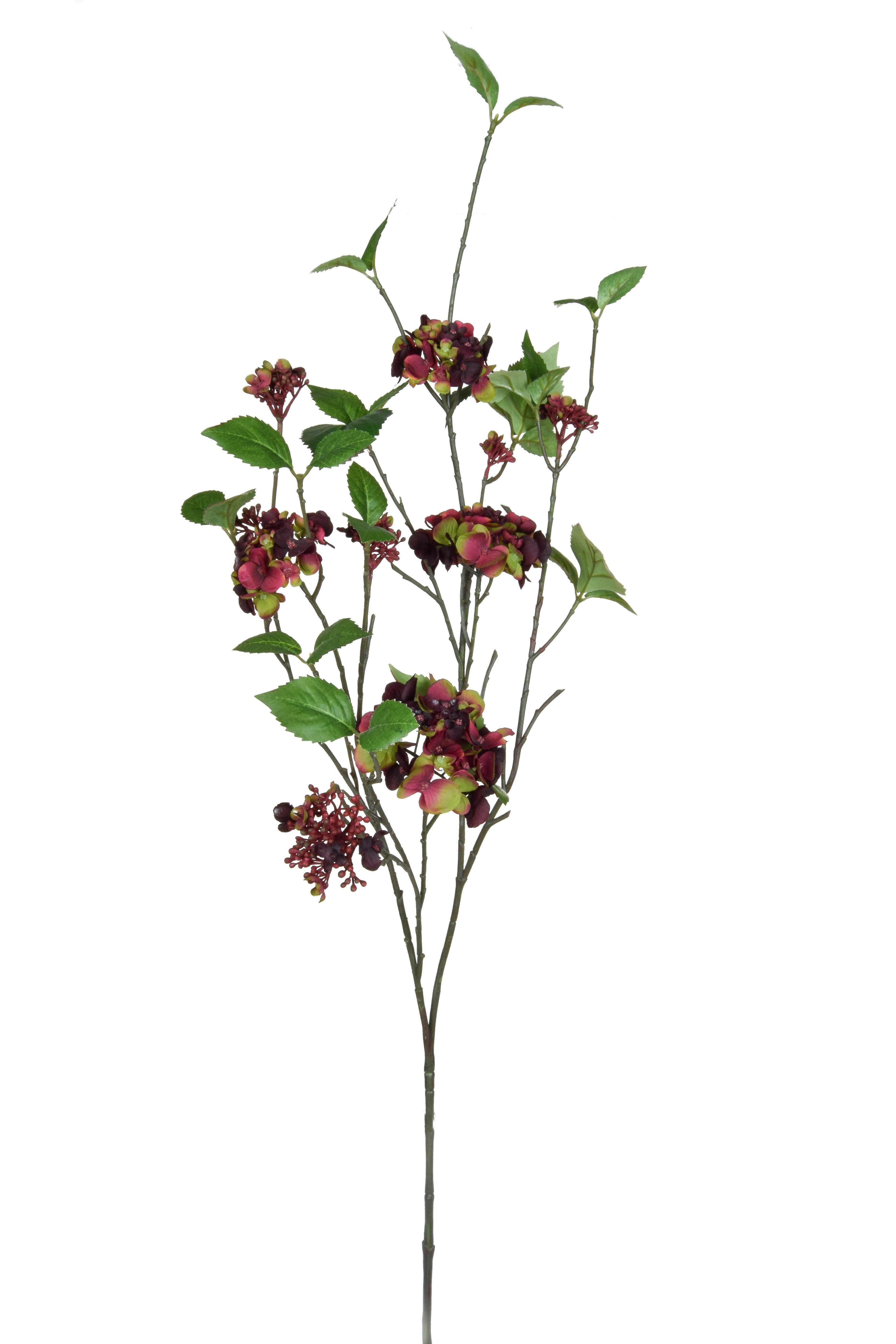 Artificial Silk Mini Hydrangea Leaf Spray