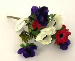 Artificial Silk Anemone Bush