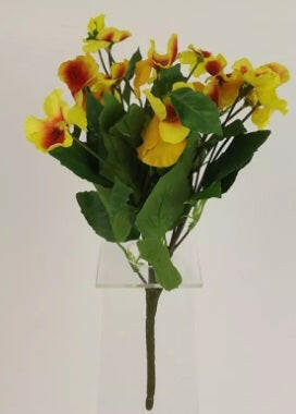 Artificial Silk Pansy Bush