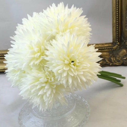 Artificial Silk Spiky Chrysanthemum, 6 Flowers
