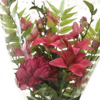 Artificial Silk Mixed Lily & Magnolia Bouquet