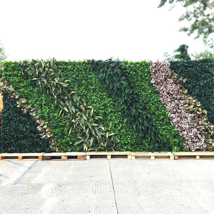 Artificial Green Wall Chatton Mix 100 x 100cm FR UV