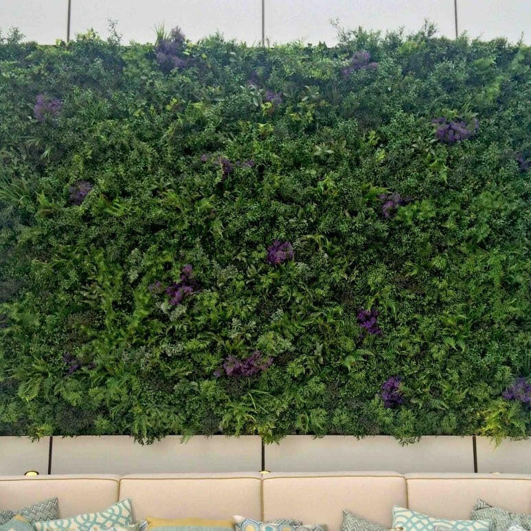 Artificial Green Wall Chatton Mix 100 x 100cm FR UV