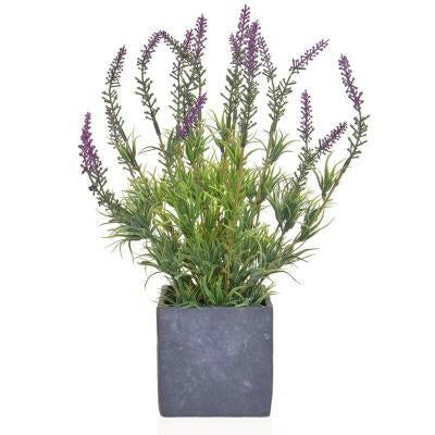 Artificial Lavender in a Slate Pot