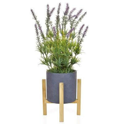 Artificial Lavender in a Slate Pot on a Stand