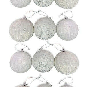 Assorted Christmas Baubles - (12 pieces)