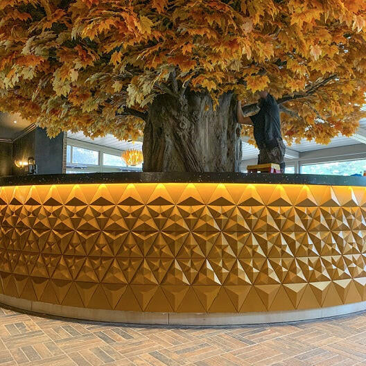 Deluxe Artificial Silk Hand Built Column Wrap Maple Tree