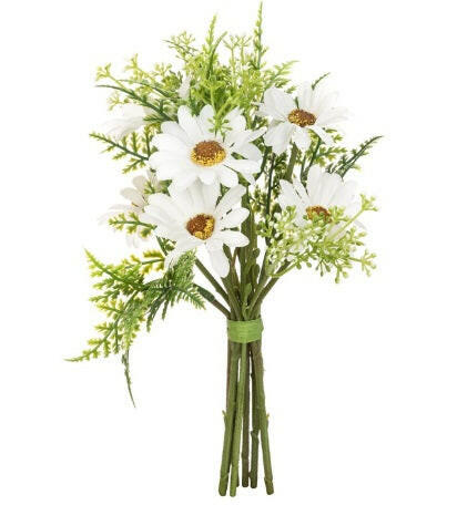 Artificial Silk Daisy & Fern Bouquet Bouquet