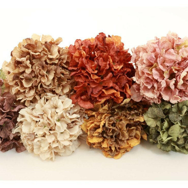 Artificial Dried Touch Ruffled Hydrangea 