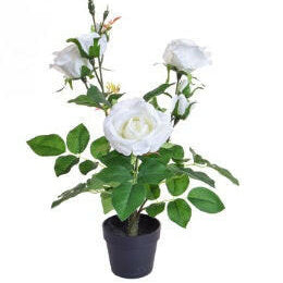 Artificial Silk Potted Rose Arrangement