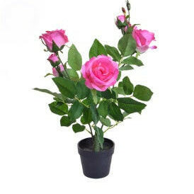 Artificial Silk Potted Rose Arrangement