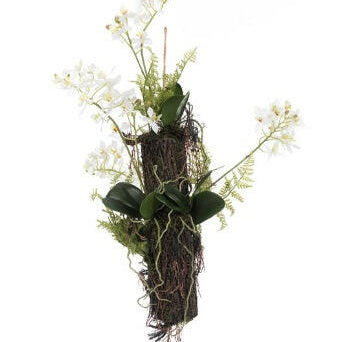 Artificial Orchid & Fern Hanger Arrangement