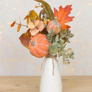 Artificial Autumn Pumpkin Pick in vase