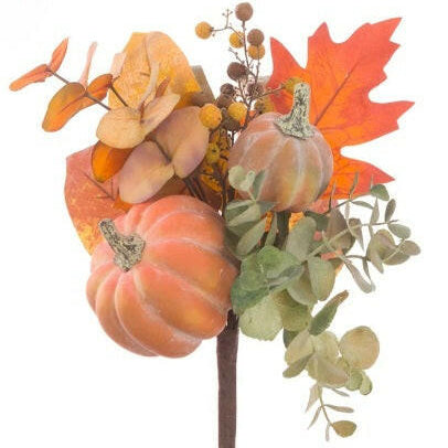 Artificial Autumn Pumpkin Pick 39cm