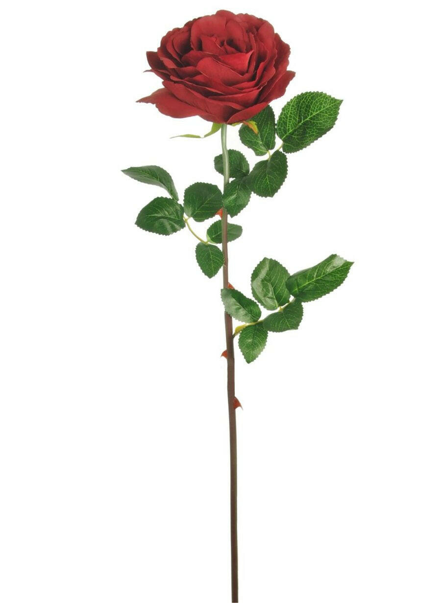Justartificial.co.uk Tudor Open Rose Red 74cm