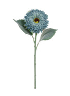 Justartificial.co.uk Flocked Dried Touch Gerbera Blue
