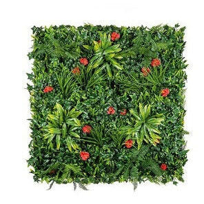 Artificial Draceana, Ivy & Fern with Camelia Living Wall UV x8