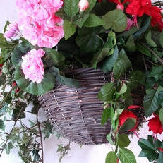 Artificial Silk Fuchsia Hanging Basket