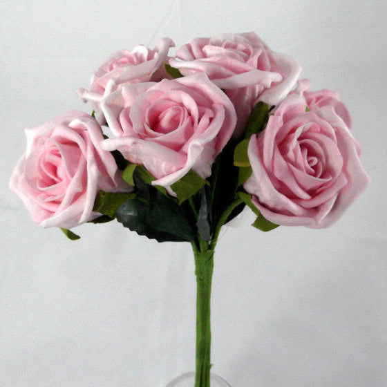 Artificial Rose Bud Bouquet 6 Flowers