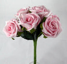 Artificial Rose Bud Bouquet 6 Flowers