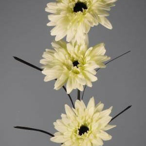 Artificial Silk 3 Headed Gerbera Single Stem Flower