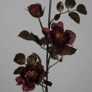 Artificial Silk Mini English Rose Single Stem