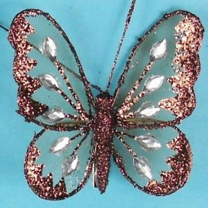 Artificial Mesh Glittered Butterflies